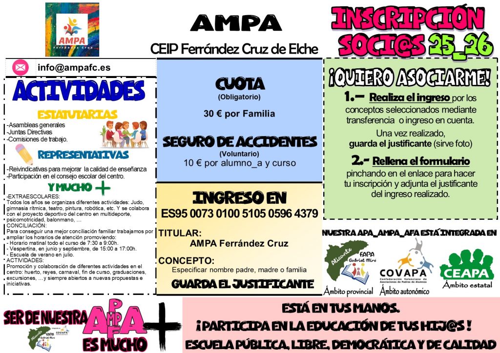 Campaña socios/as curso 2025-26